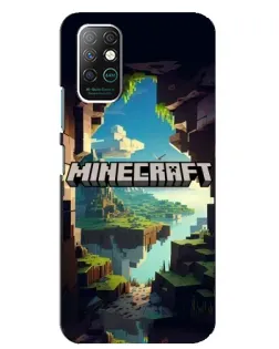 Чехол для Infinix Note 8 с картинкой «Пещера Майнкрафт»