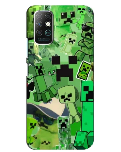 Чехол для Infinix Note 8 с картинкой «Криперы Minecraft»
