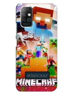 Чехол для Infinix Note 8 с картинкой «Minecraft герои игры»