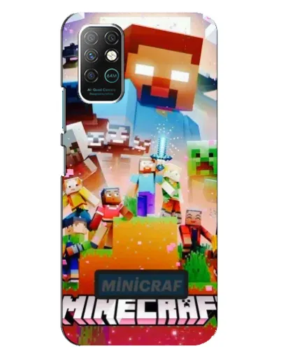 Чехол для Infinix Note 8 с картинкой «Minecraft герои игры»
