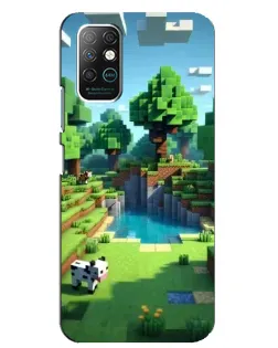 Чехол для Infinix Note 8 с картинкой «Minecraft летний день»