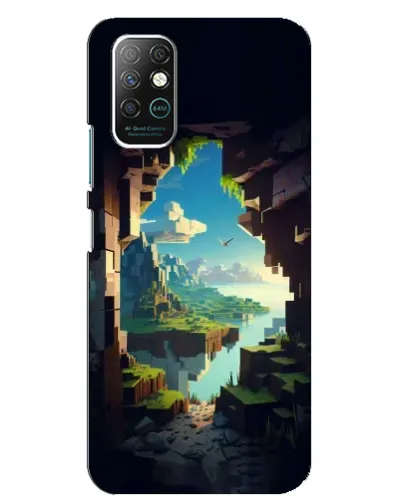Чехол для Infinix Note 8 с картинкой «Вид из пещеры»