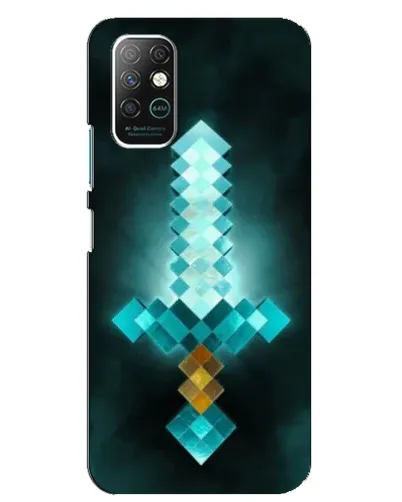 Чехол для Infinix Note 8 с картинкой «Алмазный меч неон»