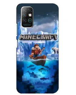 Чехол для Infinix Note 8 с картинкой «Minecraft ледяной мир»