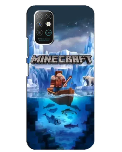 Чехол для Infinix Note 8 с картинкой «Minecraft ледяной мир»