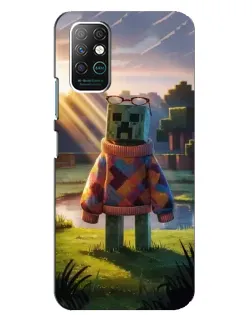 Чехол для Infinix Note 8 с картинкой «Крипер в свитере»