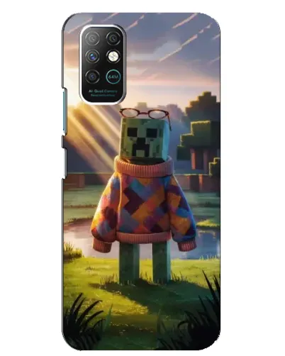 Чехол для Infinix Note 8 с картинкой «Крипер в свитере»
