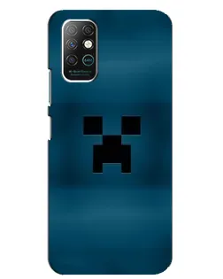 Чехол для Infinix Note 8 с картинкой «Крипер текстура»