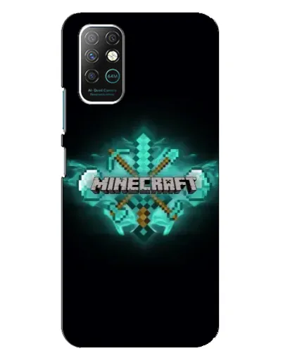 Чехол для Infinix Note 8 с картинкой «Minecraft Diamond лого»