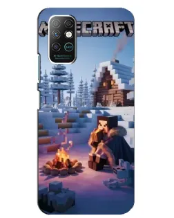 Чехол для Infinix Note 8 с картинкой «Зимний Minecraft»