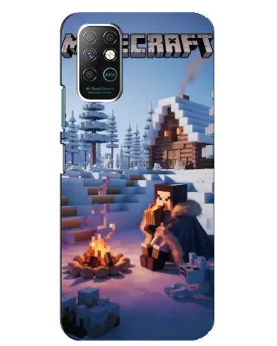 Чехол для Infinix Note 8 с картинкой «Зимний Minecraft»