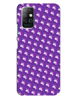 Чехол для Infinix Note 8 с картинкой «Единороги на фиолетовом»
