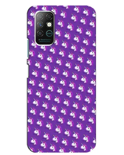 Чехол для Infinix Note 8 с картинкой «Единороги на фиолетовом»