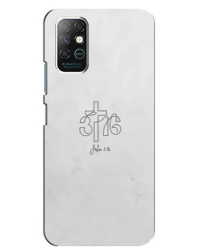 Чехол для Infinix Note 8 с картинкой «Иоанна 3:16 Крест»