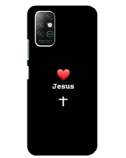 Чехол для Infinix Note 8 с картинкой «Сердце - Jesus»