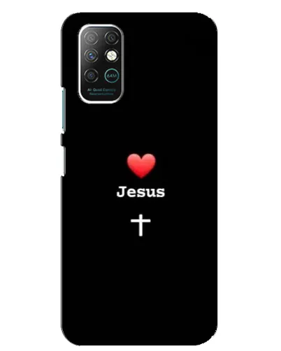 Чехол для Infinix Note 8 с картинкой «Сердце - Jesus»