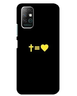 Чехол для Infinix Note 8 с картинкой «Сердце и Крест»