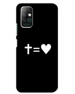 Чехол для Infinix Note 8 с картинкой «Крест и Сердце»