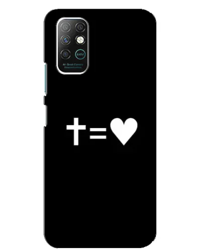 Чехол для Infinix Note 8 с картинкой «Крест и Сердце»