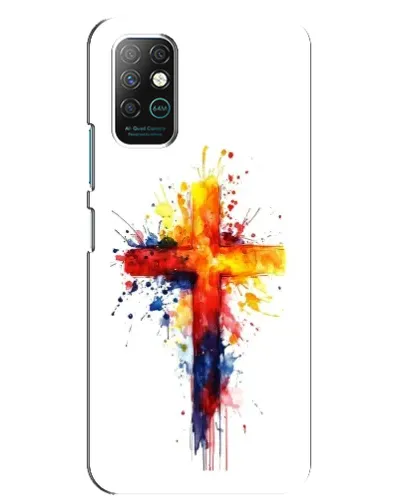 Чехол для Infinix Note 8 с картинкой «Акварельный крест»