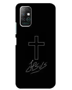 Чехол для Infinix Note 8 с картинкой «Графический крест Jesus»