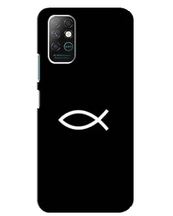 Чехол для Infinix Note 8 с картинкой «Символ рыбы Jesus»