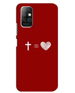 Чехол для Infinix Note 8 с картинкой «Уравнение любви»