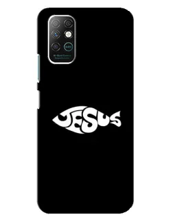 Чехол для Infinix Note 8 с картинкой «Рыба Jesus»
