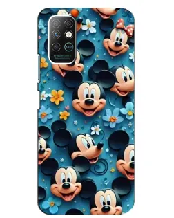 Чехол для Infinix Note 8 с картинкой «Паттерн Микки и Минни»
