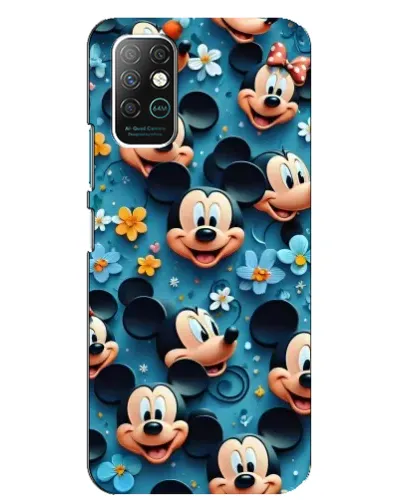 Чехол для Infinix Note 8 с картинкой «Паттерн Микки и Минни»