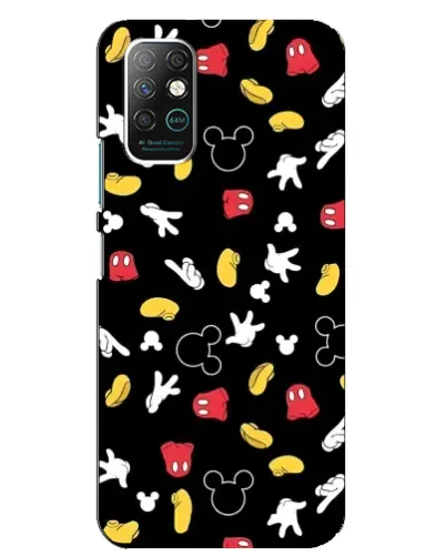 Чехол для Infinix Note 8 с картинкой «Графический принт лапок»