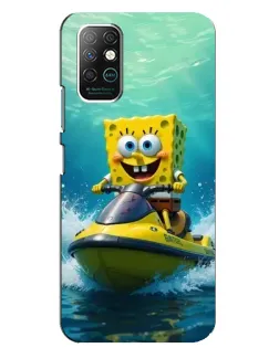Чехол для Infinix Note 8 с картинкой «Спанч Боб на гидроцикле» Чехол для Infinix Note 8 с картинкой «Спанч Боб на гидроцикле»