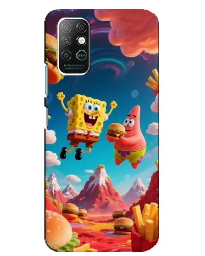 Чехол для Infinix Note 8 с картинкой «Космический фастфуд»