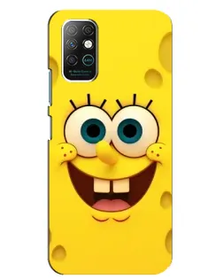Чехол для Infinix Note 8 с картинкой «Губка Боб улыбка»