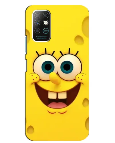 Чехол для Infinix Note 8 с картинкой «Губка Боб улыбка»