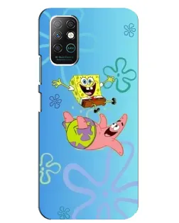 Чехол для Infinix Note 8 с картинкой «Спанч Боб и Патрик»