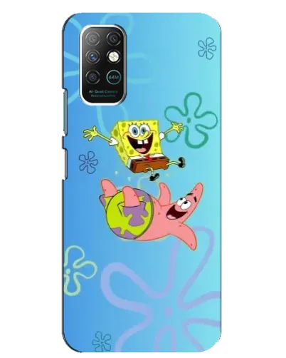 Чехол для Infinix Note 8 с картинкой «Спанч Боб и Патрик»