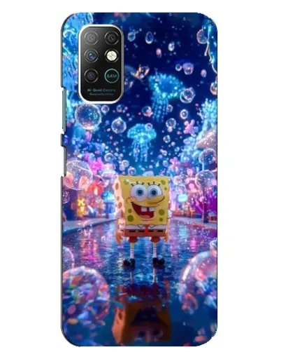 Чехол для Infinix Note 8 с картинкой «Неоновый океан»