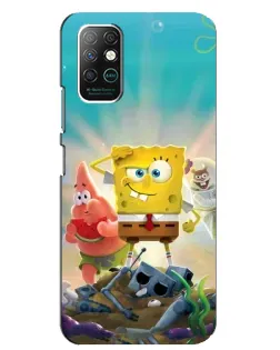 Чехол для Infinix Note 8 с картинкой «Спанч Боб победитель»
