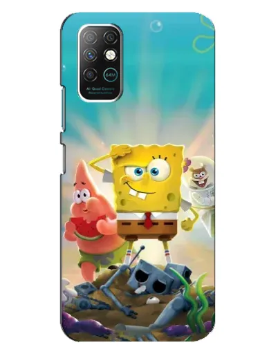 Чехол для Infinix Note 8 с картинкой «Спанч Боб победитель»