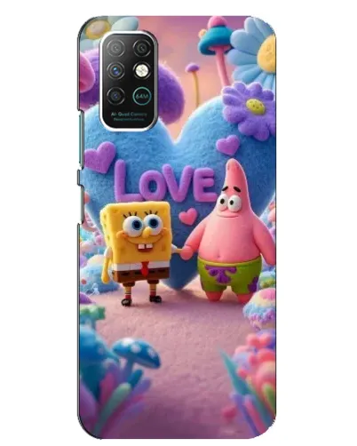 Чехол для Infinix Note 8 с картинкой «Губка Боб Патрик»