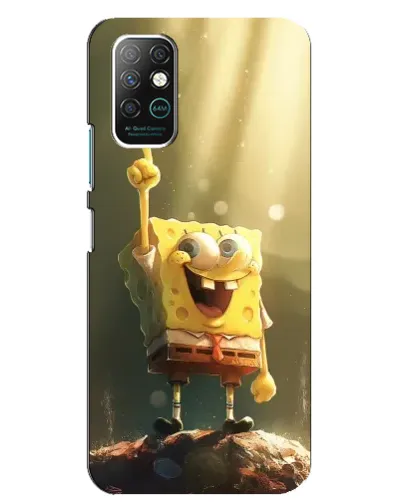 Чехол для Infinix Note 8 с картинкой «Сияющий Спанч Боб»