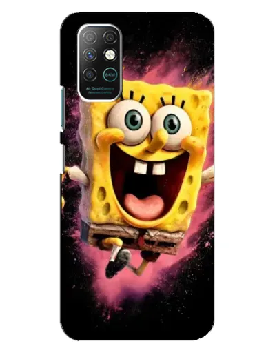 Чехол для Infinix Note 8 с картинкой «Взрывной Спанч Боб»