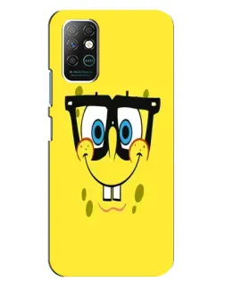 Чехол для Infinix Note 8 с картинкой «Минималистичный Спанч Боб»