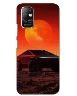 Чехол для Infinix Note 8 с картинкой «Cybertruck на Марсе»