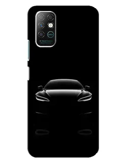 Чехол для Infinix Note 8 с картинкой «Силуэт Tesla Night»
