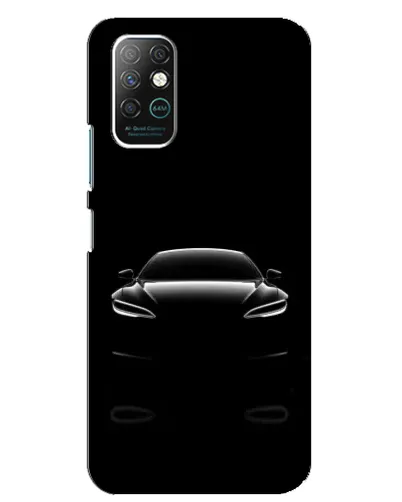 Чехол для Infinix Note 8 с картинкой «Силуэт Tesla Night»