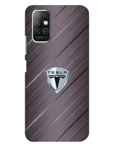 Чехол для Infinix Note 8 с картинкой «Металлическая текстура Tesla»