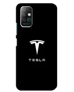 Чехол для Infinix Note 8 с картинкой «Tesla White Logo»