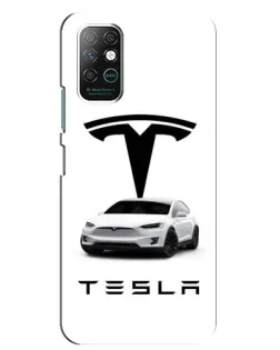 Чехол для Infinix Note 8 с картинкой «Tesla White Style»